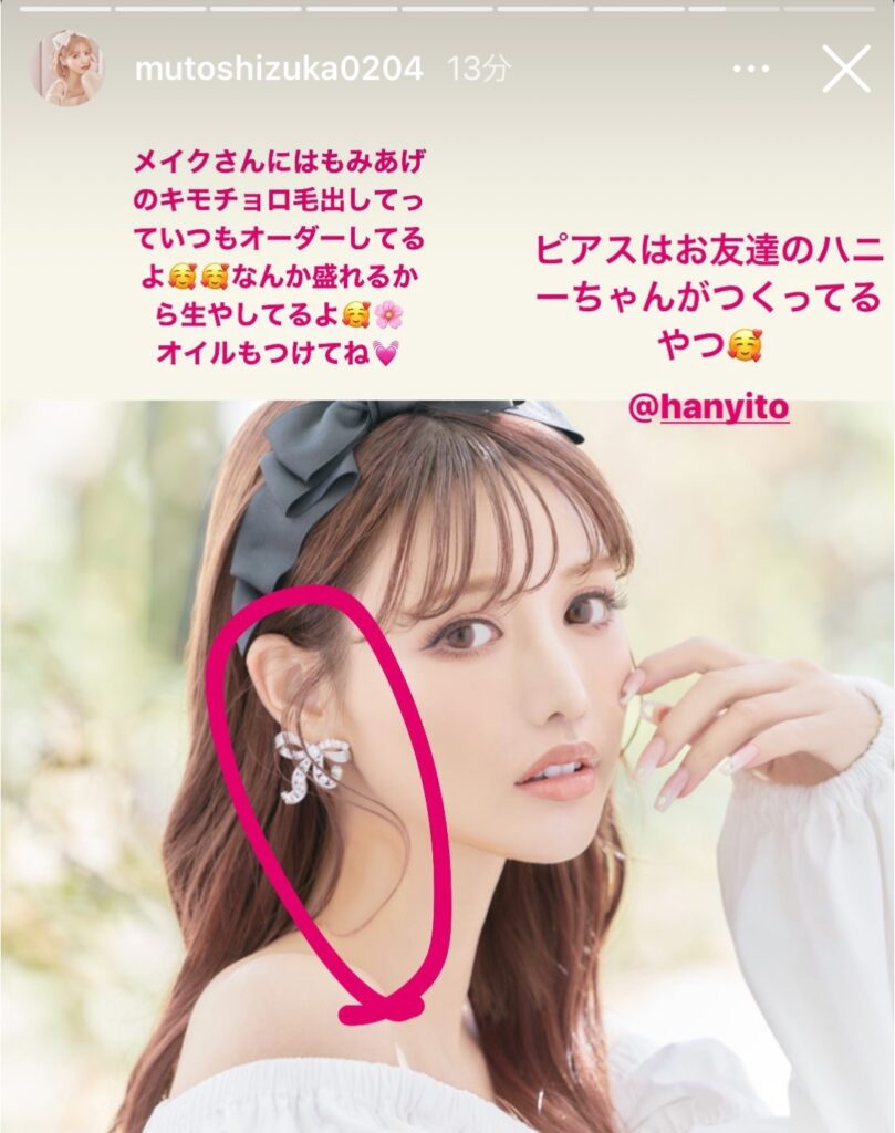 武藤静香様着用のカチューシャとピアスはどこの？？Radyから待望