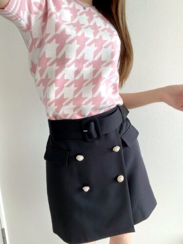 PU.さま専用です♡（リピーターさま） Rady購入品「千鳥柄ニットトップス」の着心地やサイズ感を口コミ&レポ