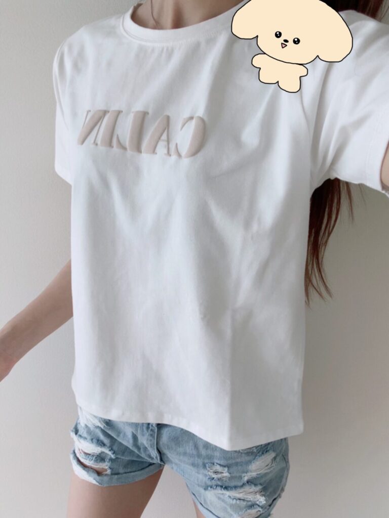 ミシェルマカロン購入品「フロントロゴTシャツ」の着心地や